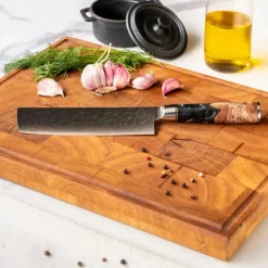 Shinrai Knives - Epoxy Onyx 6-delige Messenset + Messenblok Stans