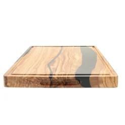 Shinrai Knives - Epoxy Onyx Snijplank Olijfhout - 40 x 30 x 3 cm