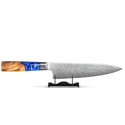 Shinrai Knives - Epoxy Sapphire Damascus Koksmes 20 cm