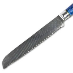 Shinrai Knives - Epoxy Sapphire Damascus Broodmes 20 cm