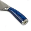 Shinrai Knives - Epoxy Sapphire Damascus Print 6-delige Messenset + Magnetisch Messenblok Dubbelzijdig - Zwart
