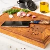 Shinrai Knives - Epoxy Sapphire 6-delige Messenset + Messenblok Stans