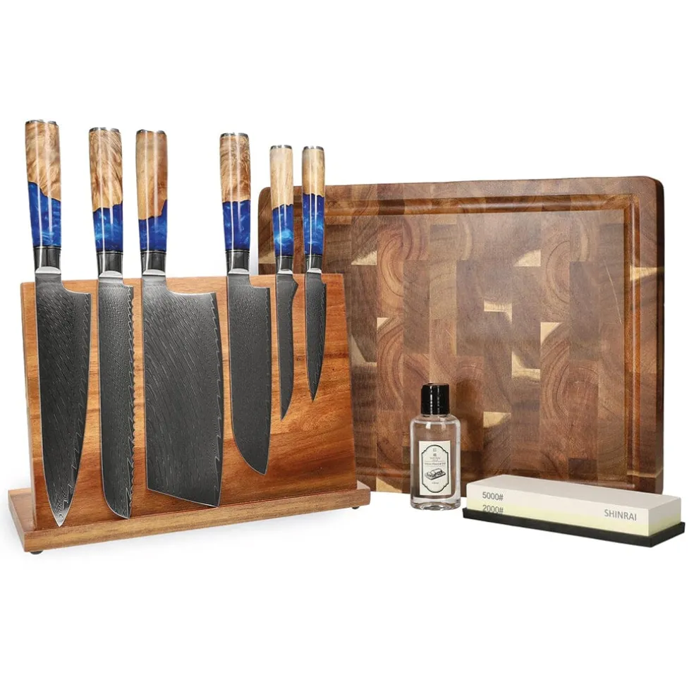 Shinrai Knives - Epoxy Sapphire Mega Bundel - All you need