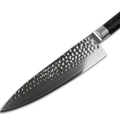 Shinrai Knives - Hammered Damast BR 5-delige Messenset + Magnetisch Messenblok Scalae - Acacia