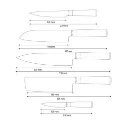 Shinrai Knives - Hammered Damast BR 5-Delige Messenset