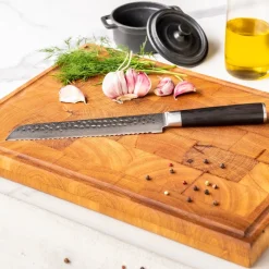 Shinrai Knives - Hammered Damast BR Broodmes 20 cm