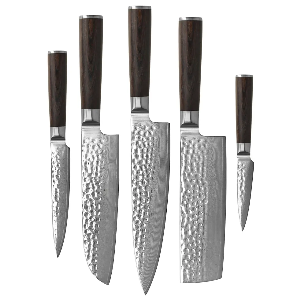 Shinrai Knives - Hammered Damast BR Mega Bundel - All you need