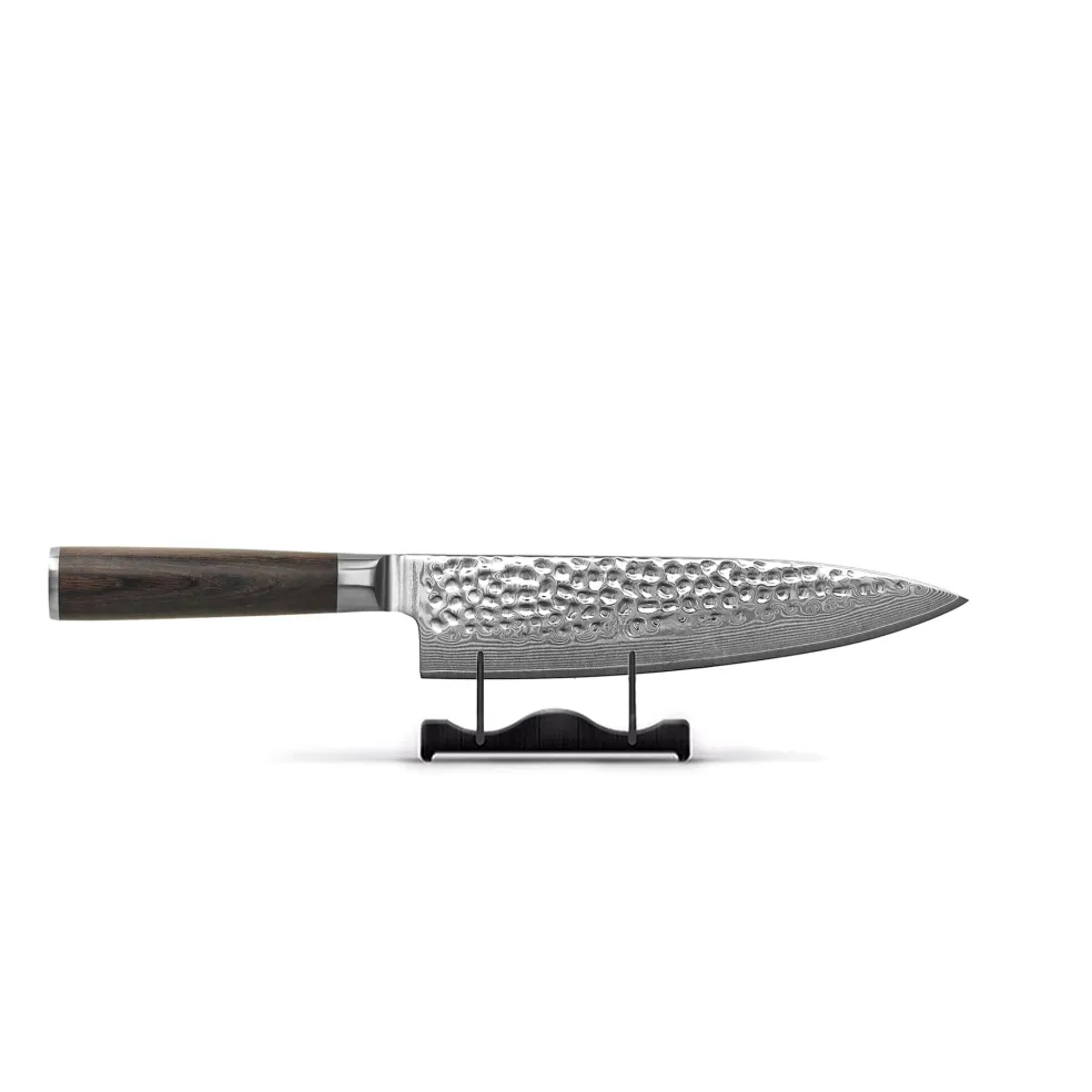 Shinrai Knives - Hammered Damast BR 5-delige Messenset + Messenblok + Slijpsteen