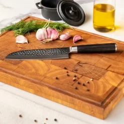Shinrai Knives - Hammered Damast BR 5-delige Messenset + Messenblok Cito dubbelzijdig