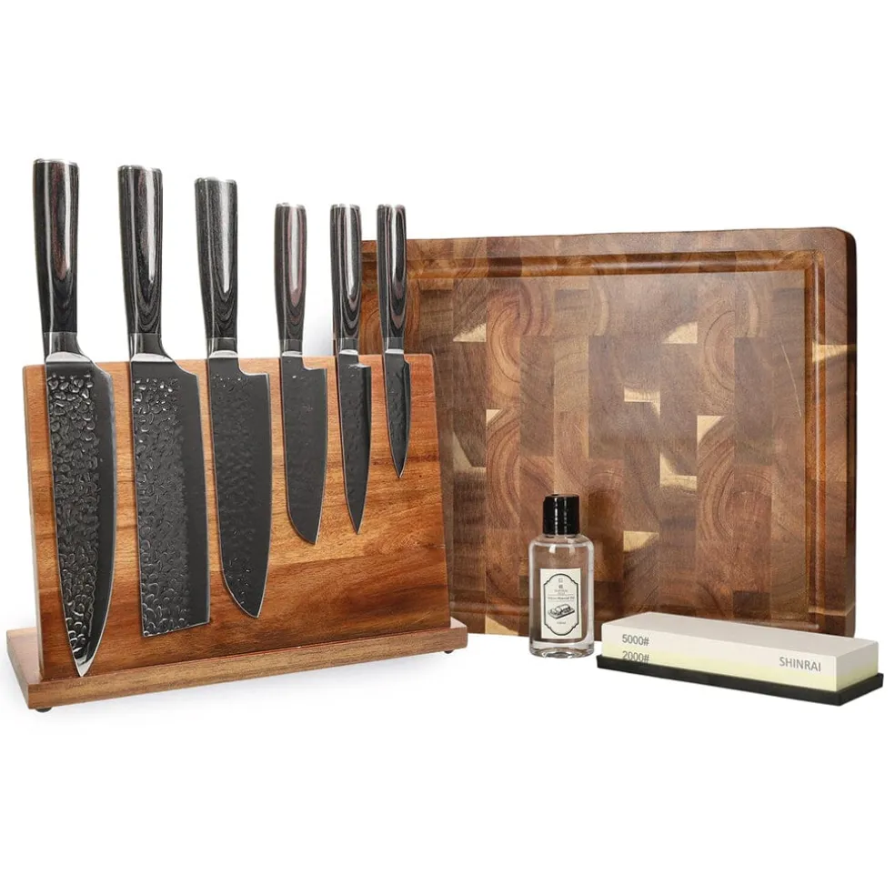 Shinrai Knives - Hammered RVS Mega Bundel - All you need