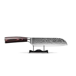 Shinrai Knives - Hammered RVS Santoku mes 18 cm