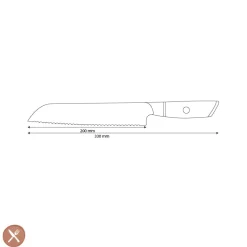 Shinrai Knives - Hikari Damascus Broodmes 20 cm