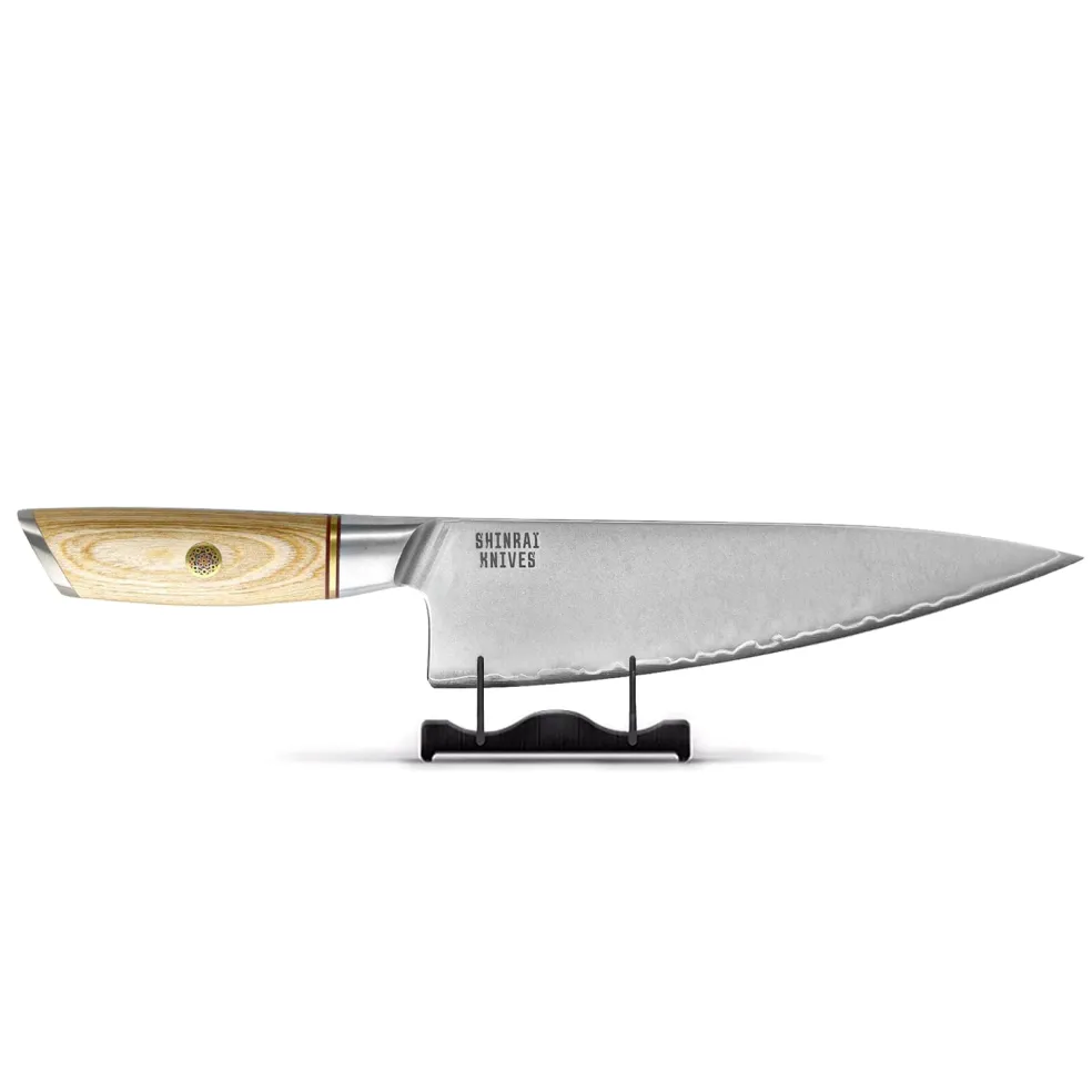 Shinrai Knives - Hikari Damascus 5-delige messenset + Messenblok Dubbelzijdig