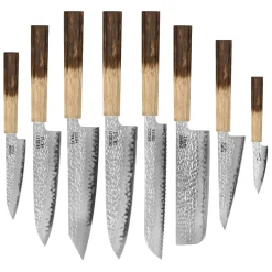 Shinrai Knives - Jōnetsu Damascus 8-delige messenset