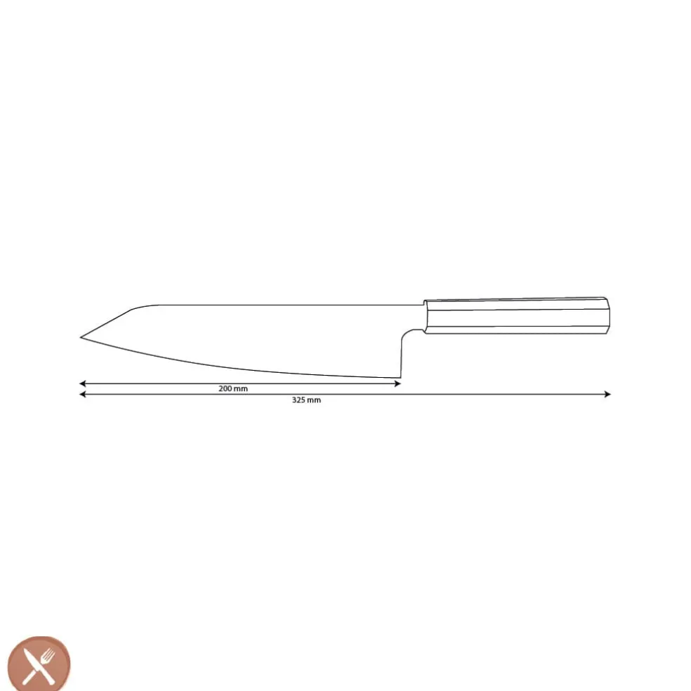 Shinrai Knives - Kigami Exclusive Damascus Kiritsuke 20 cm