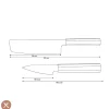 Shinrai Knives - Kigami Exclusive Damascus 2-delige set - Nakiri + Schilmes