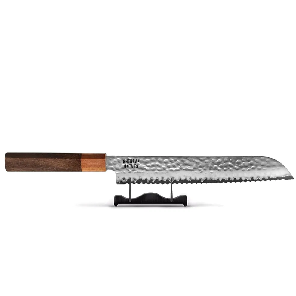 Shinrai Knives - Kigami Exclusive Damascus 7-delige messenset + Messenblok Stans