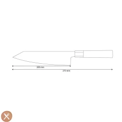 Shinrai Knives - Kurayami Damascus Kiritsukemes 20 cm