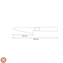 Shinrai Knives - Kurayami Damascus Officemes 13 cm