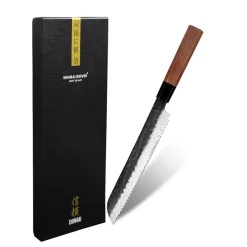 Shinrai Knives - Kurayami Damascus Broodmes 20 cm