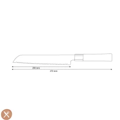 Shinrai Knives - Kurayami Damascus Broodmes 20 cm