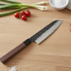 Shinrai Knives - Kurayami 4-delige Damascus Messenset - Santoku + Broodmes + Nakiri + Schilmes