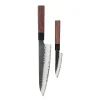 Shinrai Knives - Kurayami 2-delige Damascus Messenset - Koksmes + Schilmes
