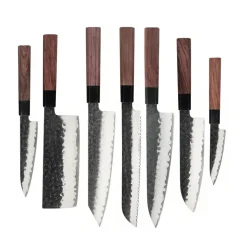 Shinrai Knives - Kurayami 7-delige Damascus Messenset
