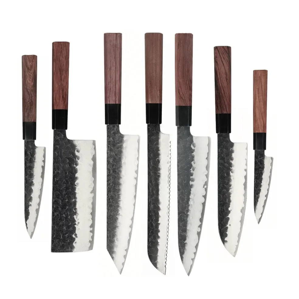 Shinrai Knives - Kurayami 7-delige Damascus Messenset