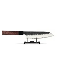 Shinrai Knives - Kurayami 2-delige Damascus Messenset - Santoku + Schilmes