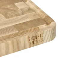 Shinrai Knives - Luxe Snijplank Essenhout - Kopshout - 35 × 25 × 2.5 cm