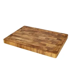Shinrai Knives - Luxe Snijplank Teak hout - Kopshout - 35 × 25 × 2.5 cm