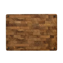 Shinrai Knives - Luxe Snijplank Teak hout - Kopshout - 35 × 25 × 2.5 cm