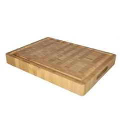 Shinrai Knives - Luxe Snijplank Massief Bamboehout - Kopshout - 40 x 30 x 4.5 cm
