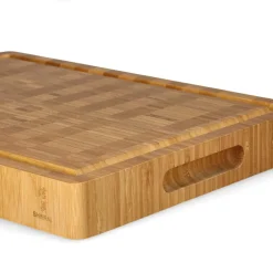 Shinrai Knives - Luxe Snijplank Massief Bamboehout - Kopshout - 40 x 30 x 4.5 cm
