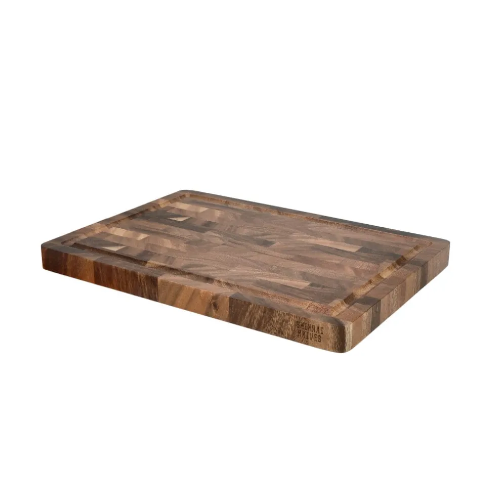 Shinrai Knives - Luxe Snijplank Walnotenhout - Kopshout - Bundel