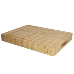 Shinrai Knives - Luxe Snijplank Massief Bamboehout - Kopshout - Bundel