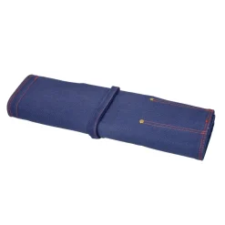 Shinrai Knives - Messenrol Hoogwaardig Canvas & Leer Donkerblauw