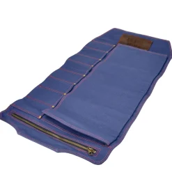 Shinrai Knives - Messenrol Hoogwaardig Canvas & Leer Donkerblauw