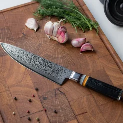 Shinrai Knives - Micarta Jewels Black Damascus Koksmes 20 cm