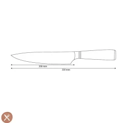 Shinrai Knives - Micarta Jewels Black Damascus Koksmes 20 cm
