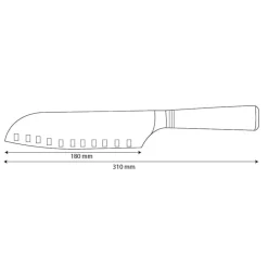 Shinrai Knives - Micarta Jewels Damascus Santoku 18 cm