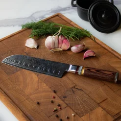 Shinrai Knives - Micarta Jewels Damascus Santoku 18 cm