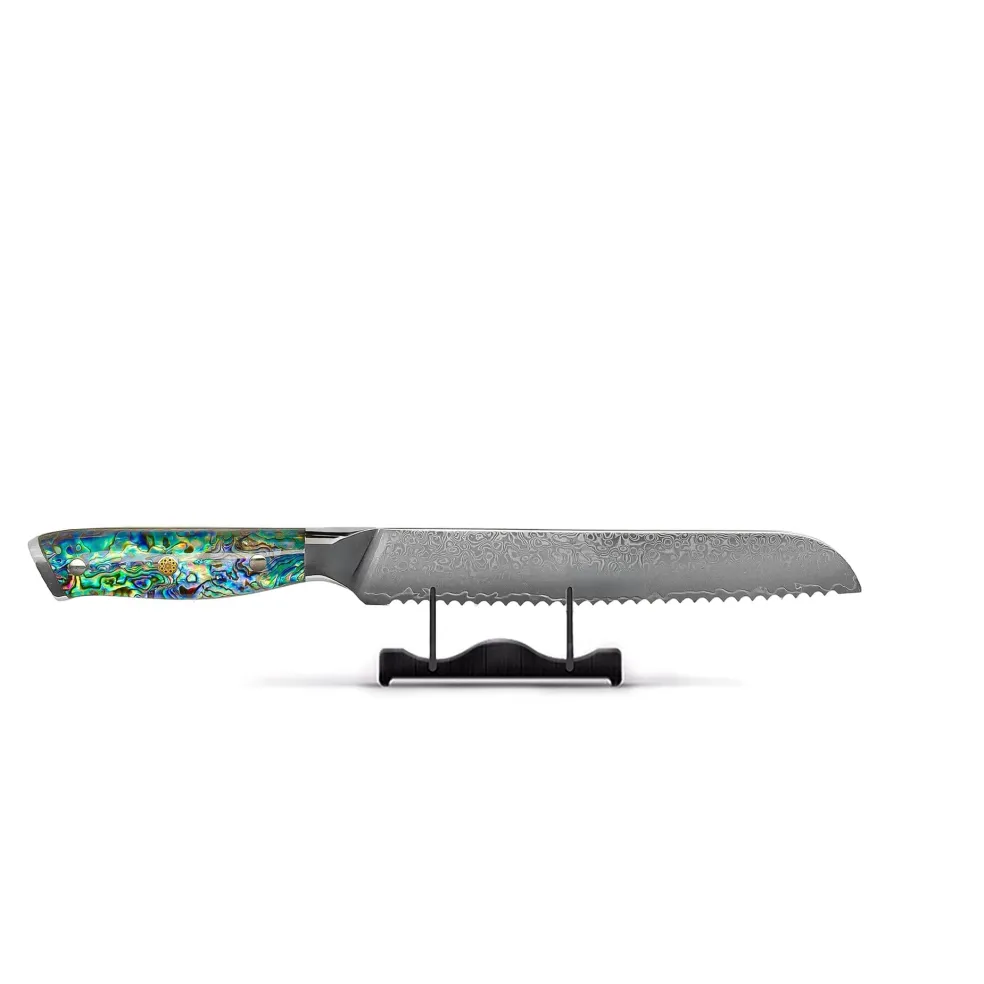 Shinrai Knives - Parelmoer Jewels 5-delige Messenset + Messenblok Stans