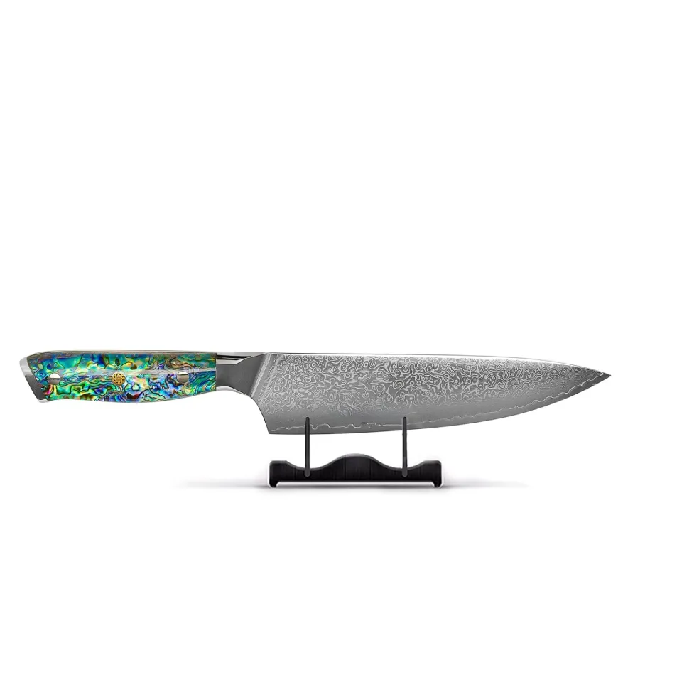 Shinrai Knives - Parelmoer Jewels 5-delige Messenset + Messenblok Stans