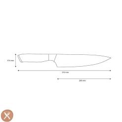 Shinrai Knives - Parelmoer Jewels Damascus Koksmes 20 cm