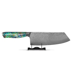 Shinrai Knives - Parelmoer Jewels Damascus Nakiri mes 20 cm