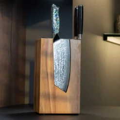 Shinrai Knives - Parelmoer Jewels Damascus Nakiri mes 20 cm