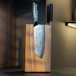 Shinrai Knives - Parelmoer Jewels 5-delige Messenset + Messenblok Robur