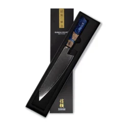 Shinrai Knives - Sapphire Octagon Damascus Kiritsuke 23 cm - Special Edition